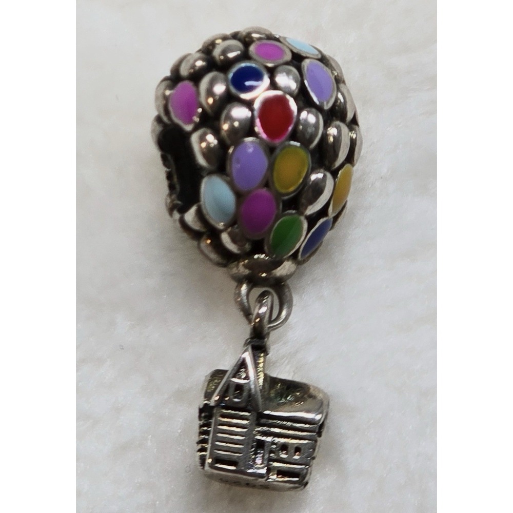 Pandora Disney Pixar Up House Balloon Charm Womens OS Silver Enamel 798422C01